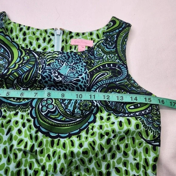 Lilly Pulitzer Green Stephanie Spotcha Shift Dress Womens Size 0 - Picture 6 of 9